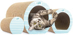 All Paws 3-in-1 Cat Accessories Cave Scratcher Lounge Cardboard Cat Scratcher Durable Cat Scratcher with Catnip