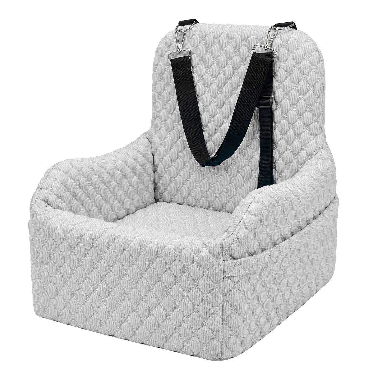 Car Safety Seat for Small Dogs with Storage Bag - Removable, Washable Pet Booster Seat with Seatbelt, Suitable for Travel