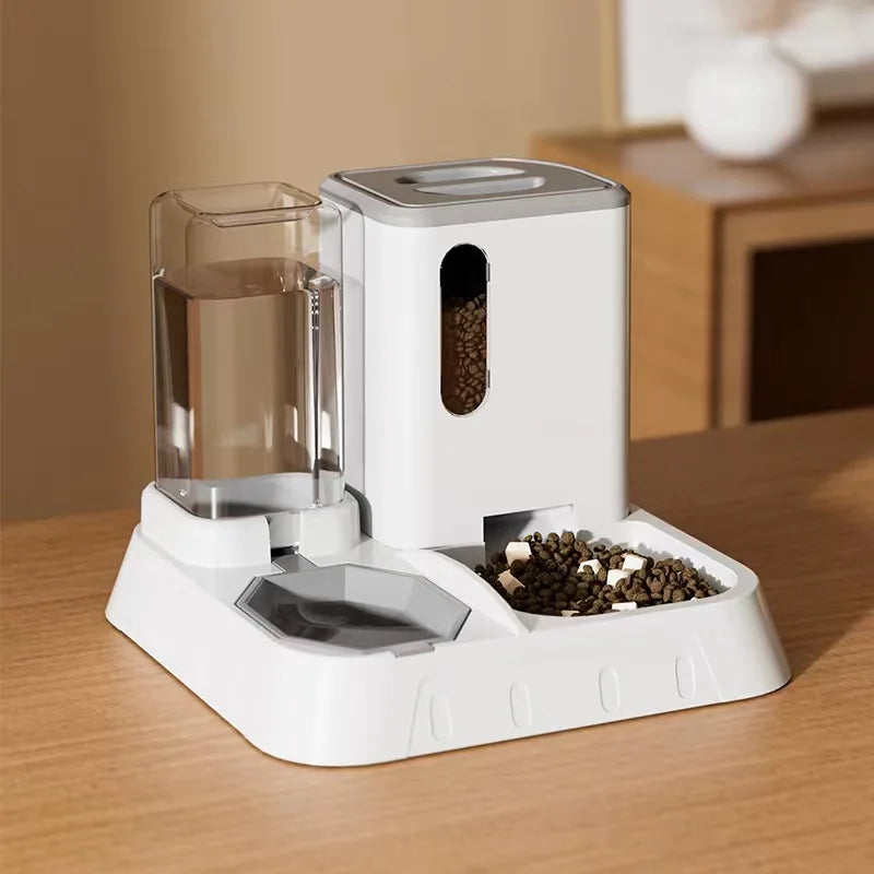 Cat Automatic Feeder and Waterer Portable 2-in-1 Large Capacity Waterproof Indoor/Outdoor Pet Supplies Accessories