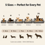 Waterproof Oxford Cloth Pet Sofa Bed Scratch-Resistant Fabric PP Cotton High Resilience Easy Hair Removal Non-Slip Base