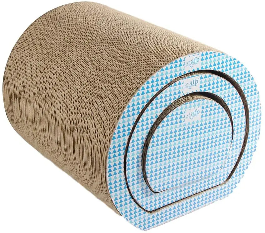 All Paws 3-in-1 Cat Accessories Cave Scratcher Lounge Cardboard Cat Scratcher Durable Cat Scratcher with Catnip