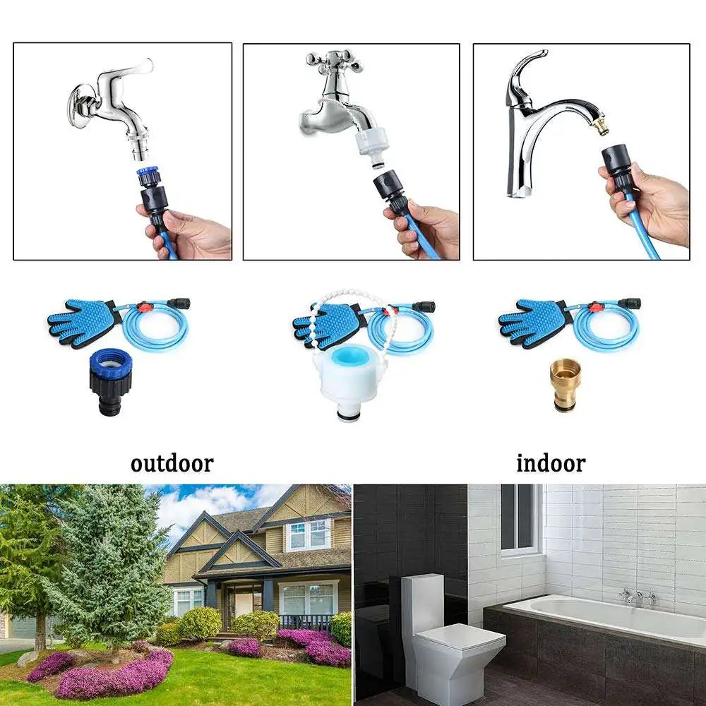 Pet Cleaning and Beauty Tools Dog Cat Massage Shower Sprayer Hair Removal Brush Gloves Silicone Pet Bath and Beauty Gloves