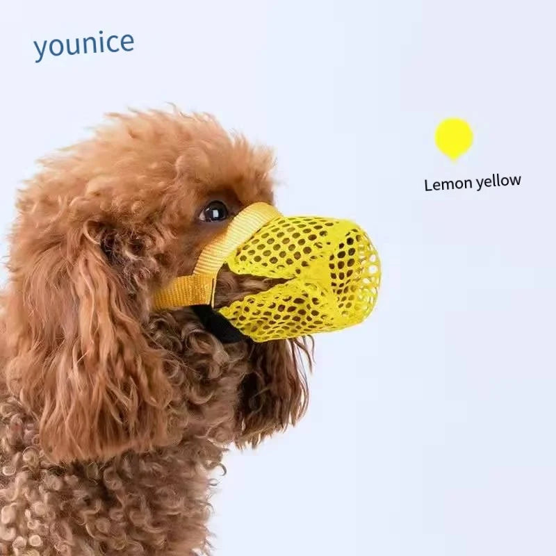 Product Eco-friendly fiber dog mask Prevents biting and barking Allows drinking water