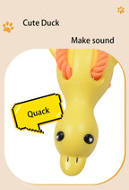 High-quality cute duckling rattle sound toy TPR dog chew toy pet rope, suitable for dog interactive play