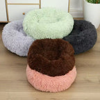 Plush dog bed, soft, environmental-friendly, comfortable, donut-shaped cat bed, washable, fashionable bed suitable for summer and winter pet dog bed