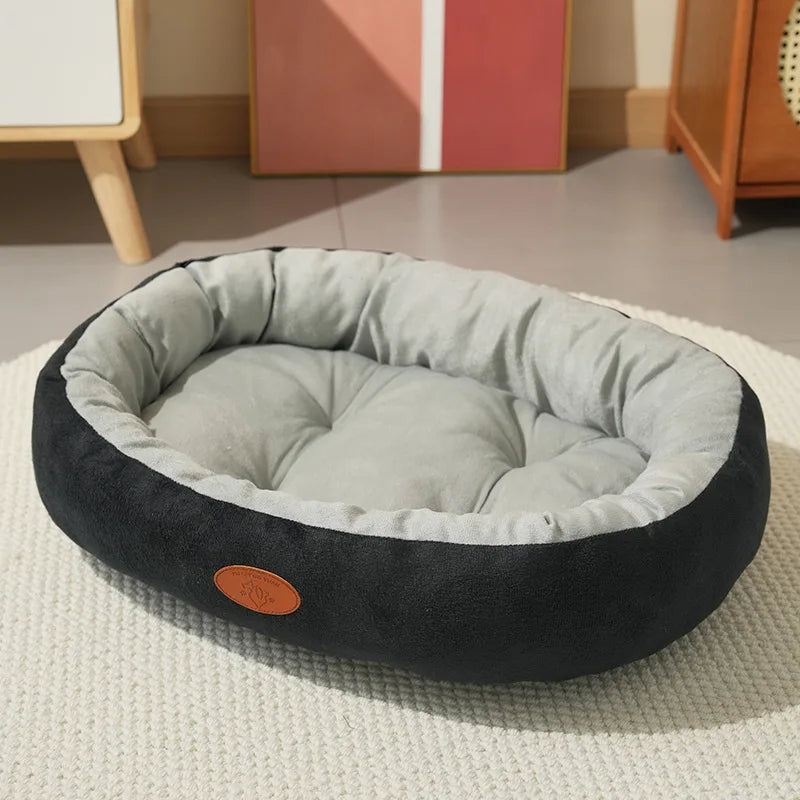 New breathable waterproof oval polyester pet bed, suitable for medium/large dogs and cats, usable all year round, no assembly required