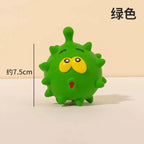 Cute and interesting latex small dog ball chew toy with colorful spikes that squeak