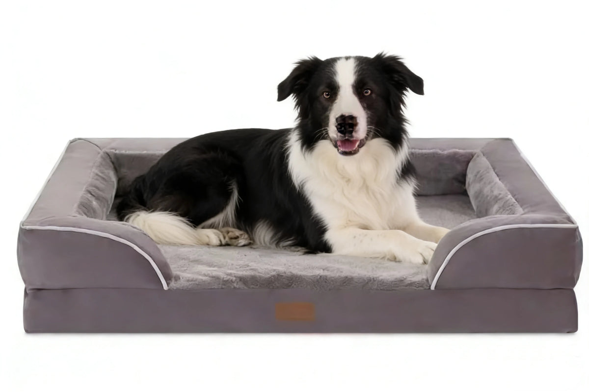 Premium pet bed dog sofa with luxury non-slip base, removable orthopedic large dog bed, washable