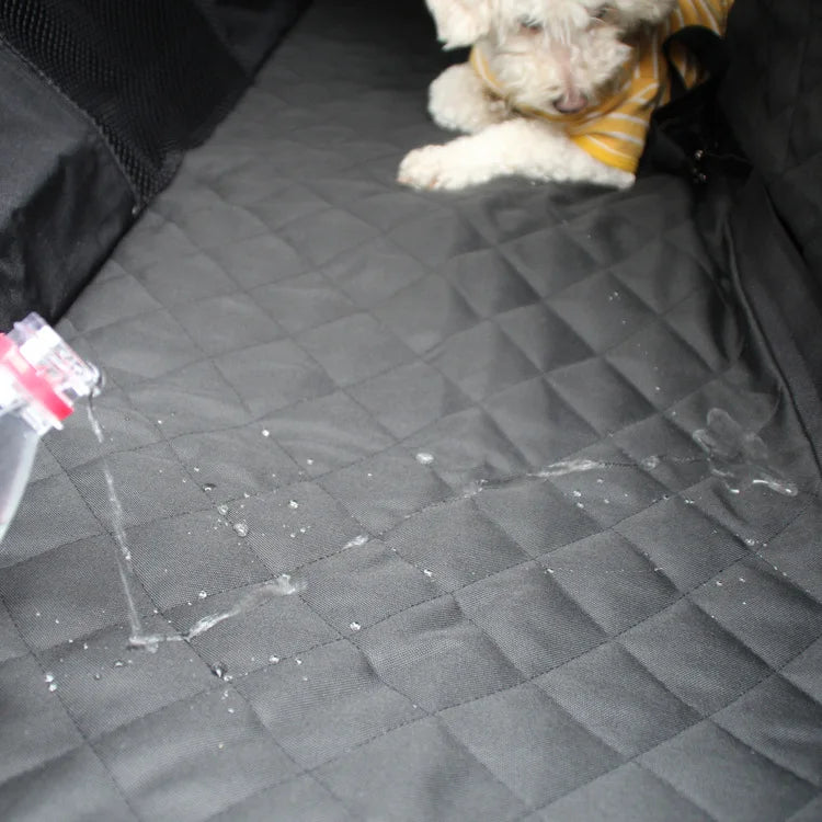 Quilted dog car seat covers with hammock and bench styles, suitable for the rear seat