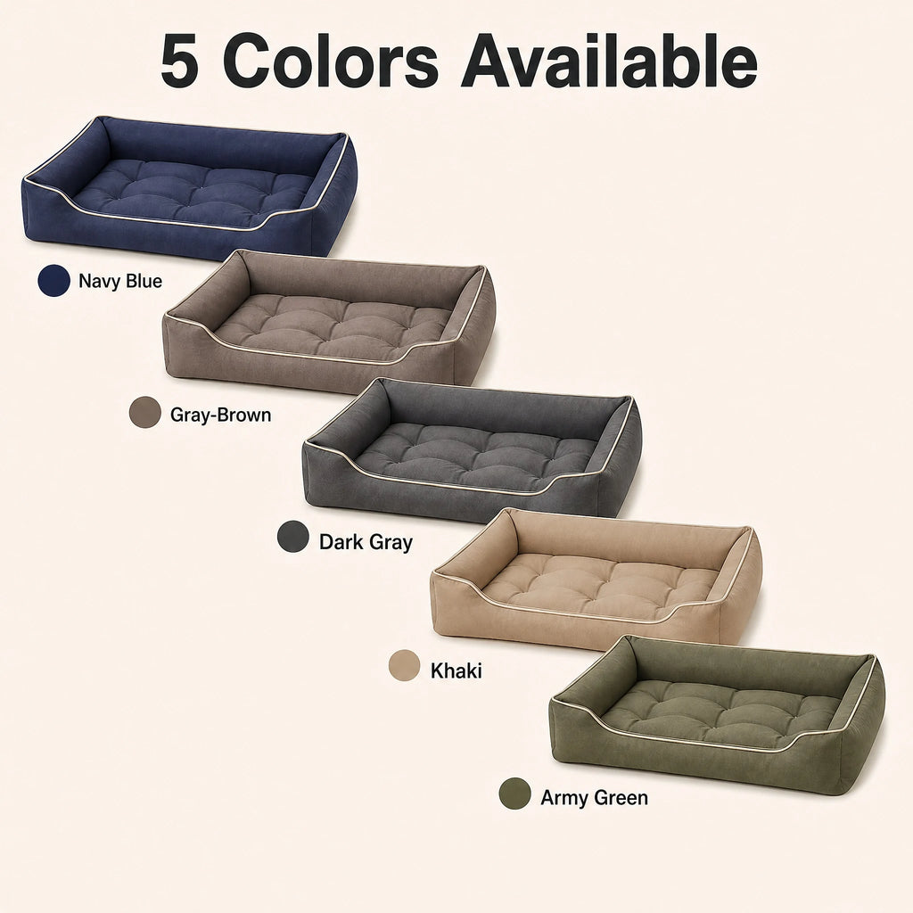 Waterproof Oxford Cloth Pet Sofa Bed Scratch-Resistant Fabric PP Cotton High Resilience Easy Hair Removal Non-Slip Base
