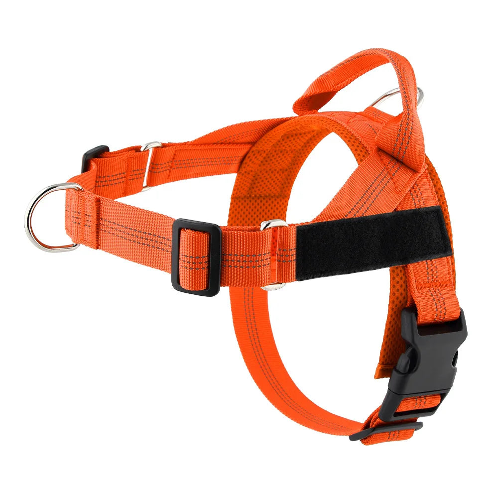Personalized Veltrio Pettorina Adjustable Non-slip Dog Harness Triangular Reflective Vest with Custom Name Patch