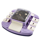 Plastic pet intelligent toy dog food slow feeding bowl, press-type sliding lid, can relieve the boredom of cats and dogs