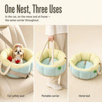 Multi-functional pet car seat, harness and small dog bed
