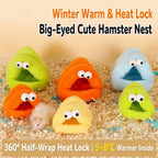 Halloween Monster Style Big-eyed Hamster Nest Winter Warm Fleece Small Pet Bed Pearl Velvet Sleep Cave Suitable for Small Animals