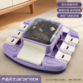 Plastic pet intelligent toy dog food slow feeding bowl, press-type sliding lid, can relieve the boredom of cats and dogs