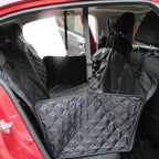 Quilted dog car seat covers with hammock and bench styles, suitable for the rear seat