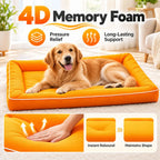 Waterproof and durable Oxford cloth dog bed, non-slip surface, sturdy rectangular design, suitable for cats and dogs