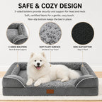 Premium pet bed dog sofa with luxury non-slip base, removable orthopedic large dog bed, washable